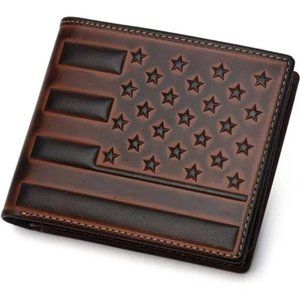 New Mens Wallet with Coin Pocket Wine Red